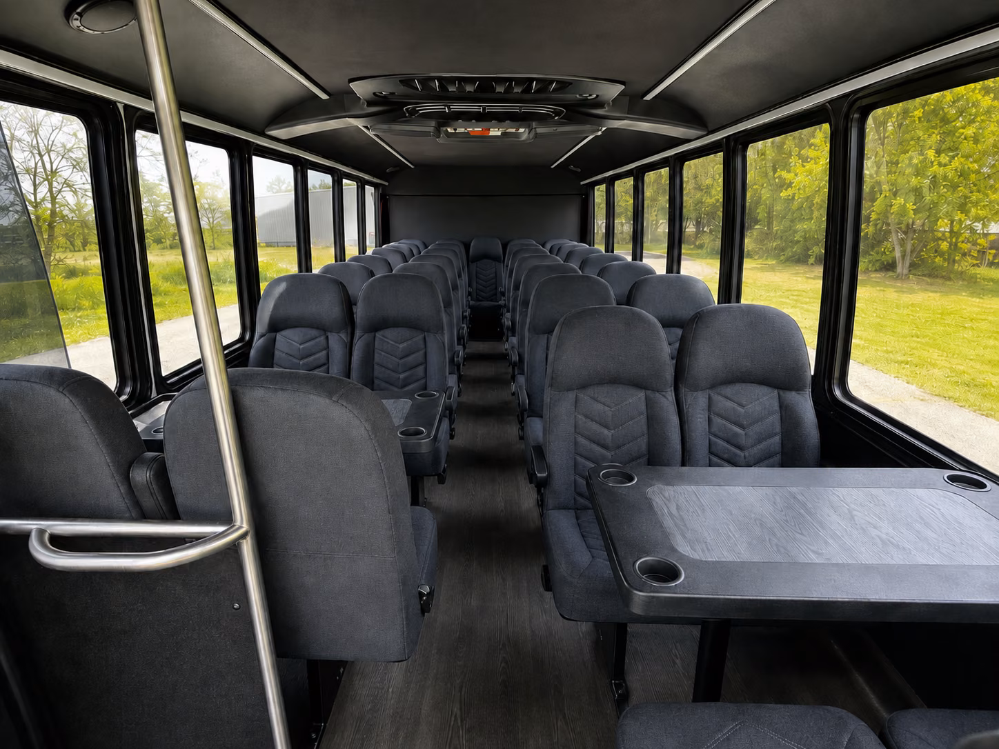 blue springs 15 passenger minibus inside