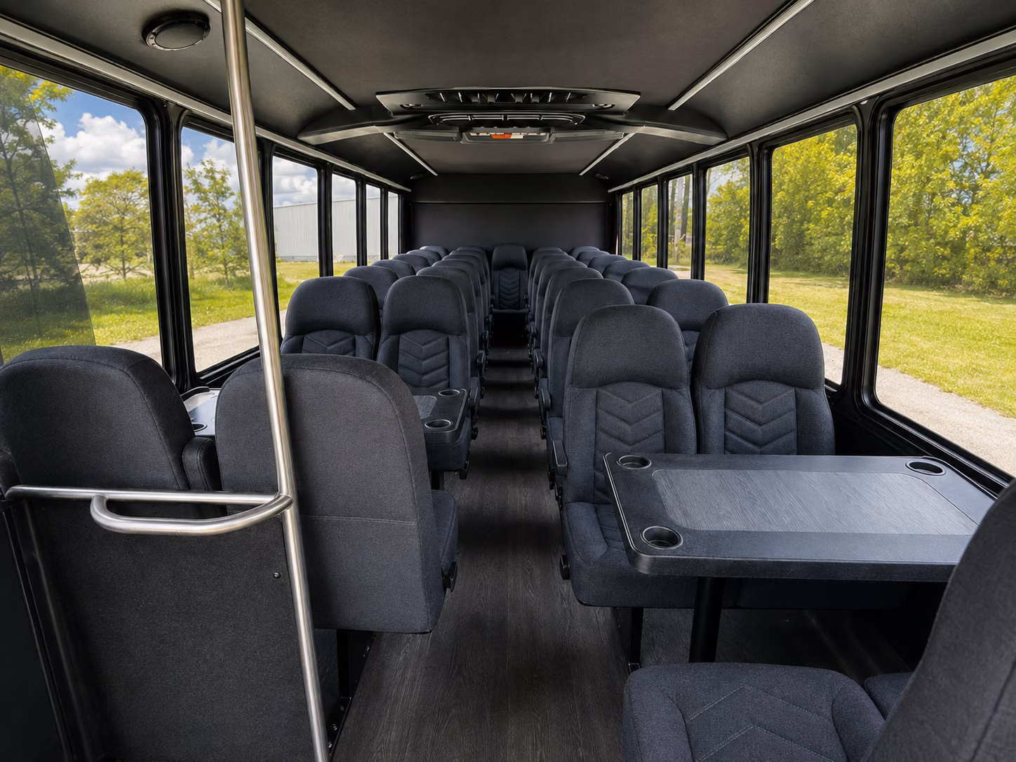 blue springs 18 passenger minibus interior