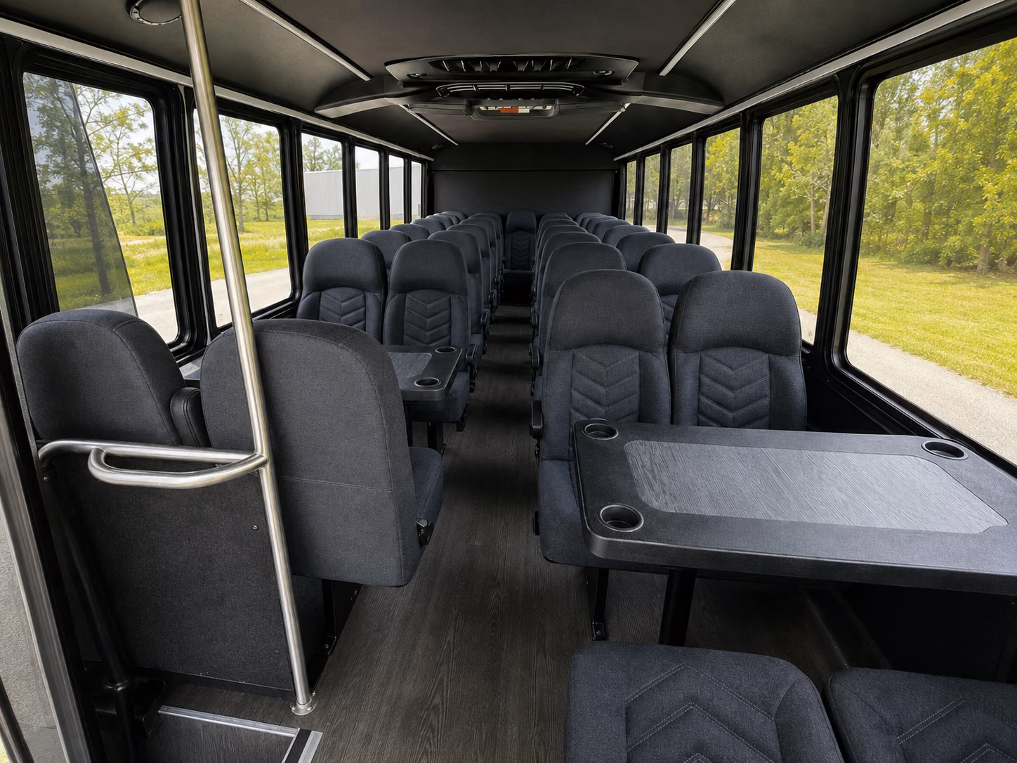 blue springs 20 passenger minibus inside
