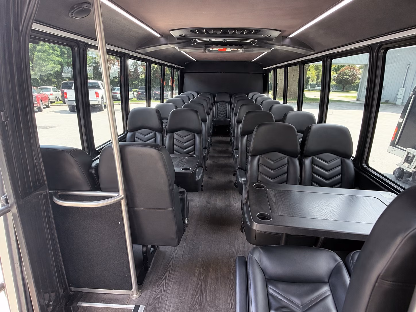 blue springs 20 passenger minibus interior
