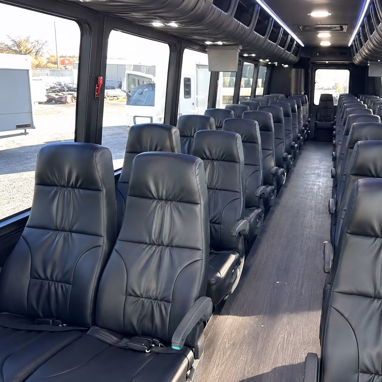 blue springs 25 passenger minibus inside