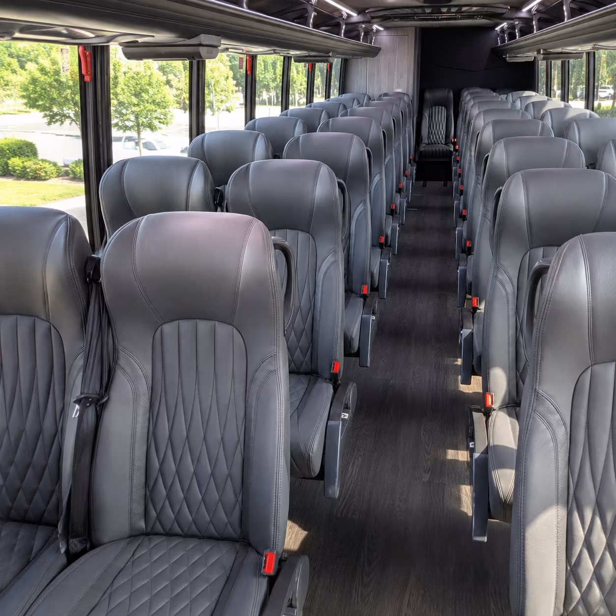 blue springs 28 passenger minibus interior