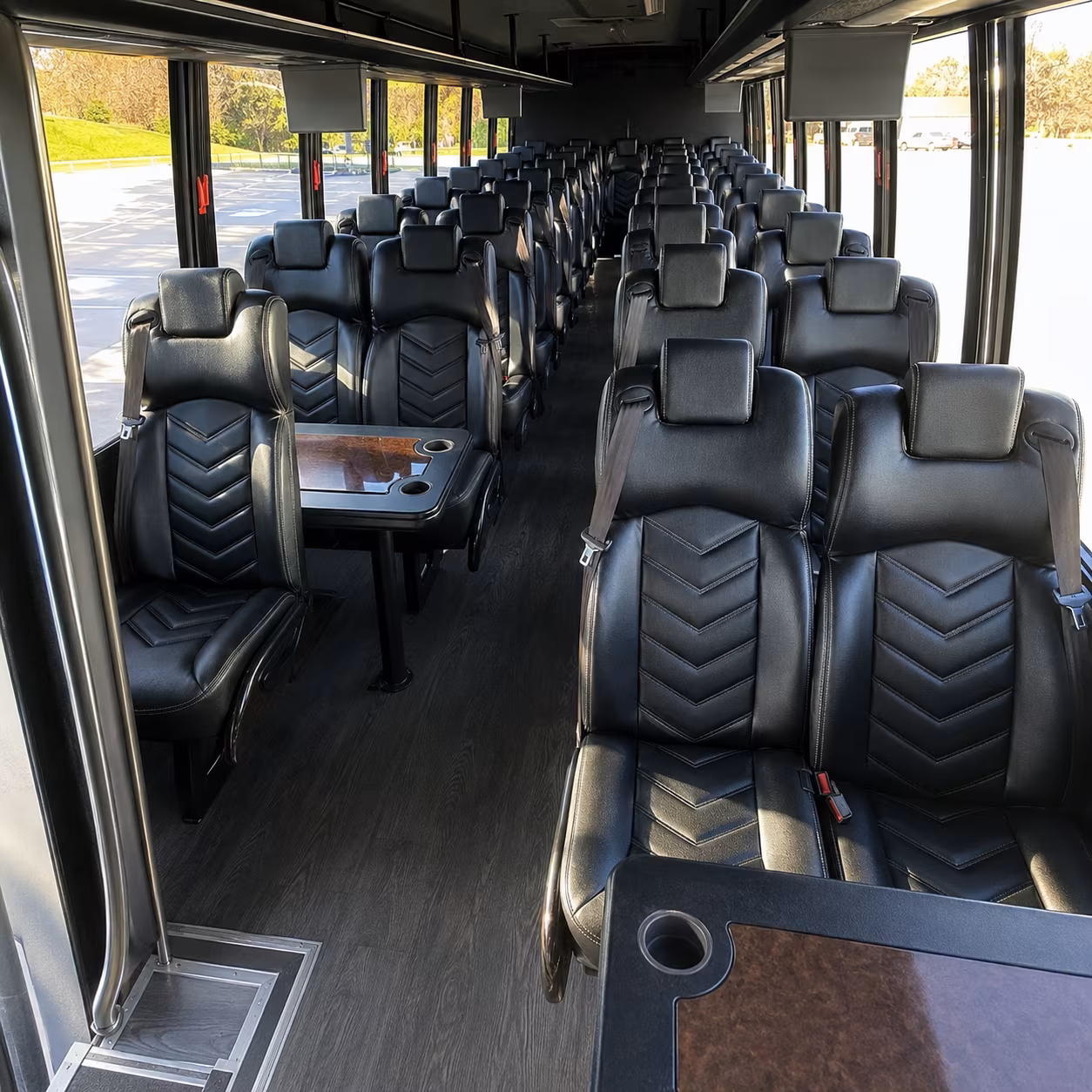 blue springs 35 passenger minibus interior