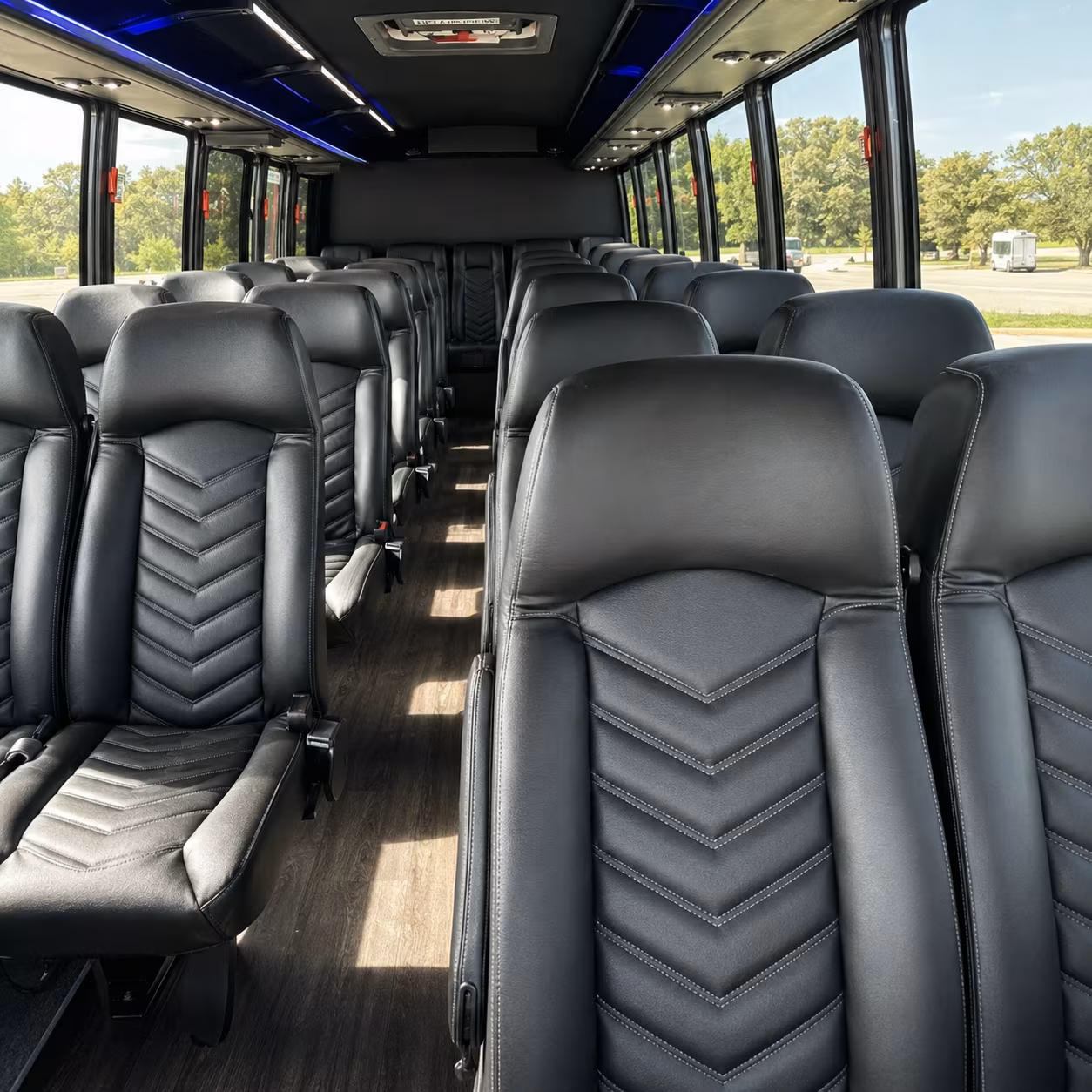 blue springs corporate event transportation onboard seating
