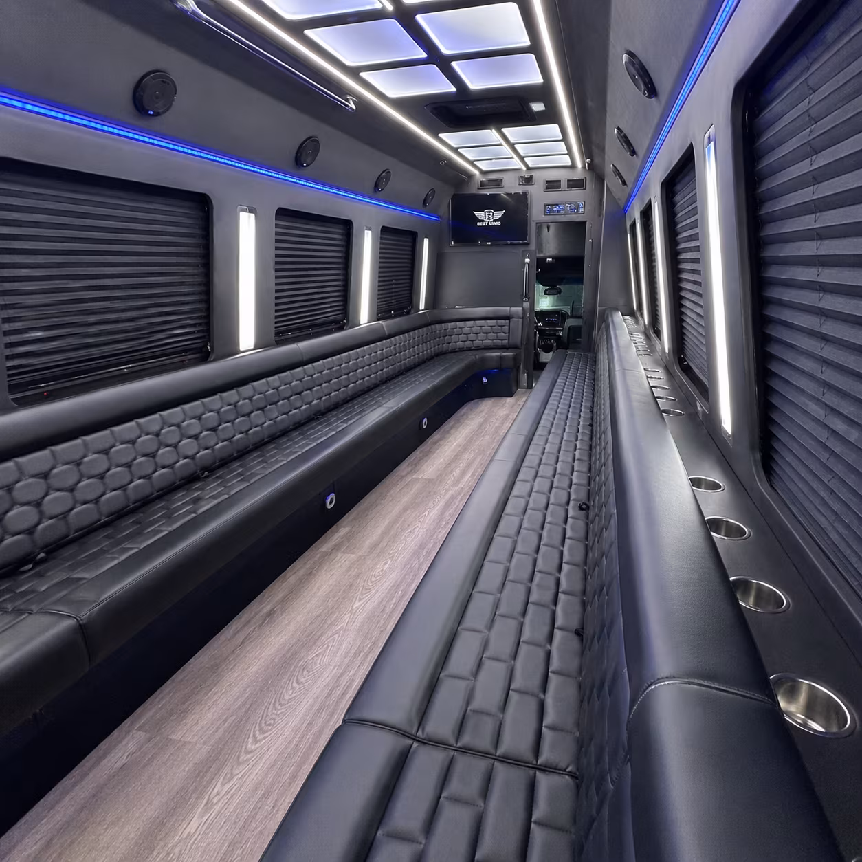blue springs party bus inside
