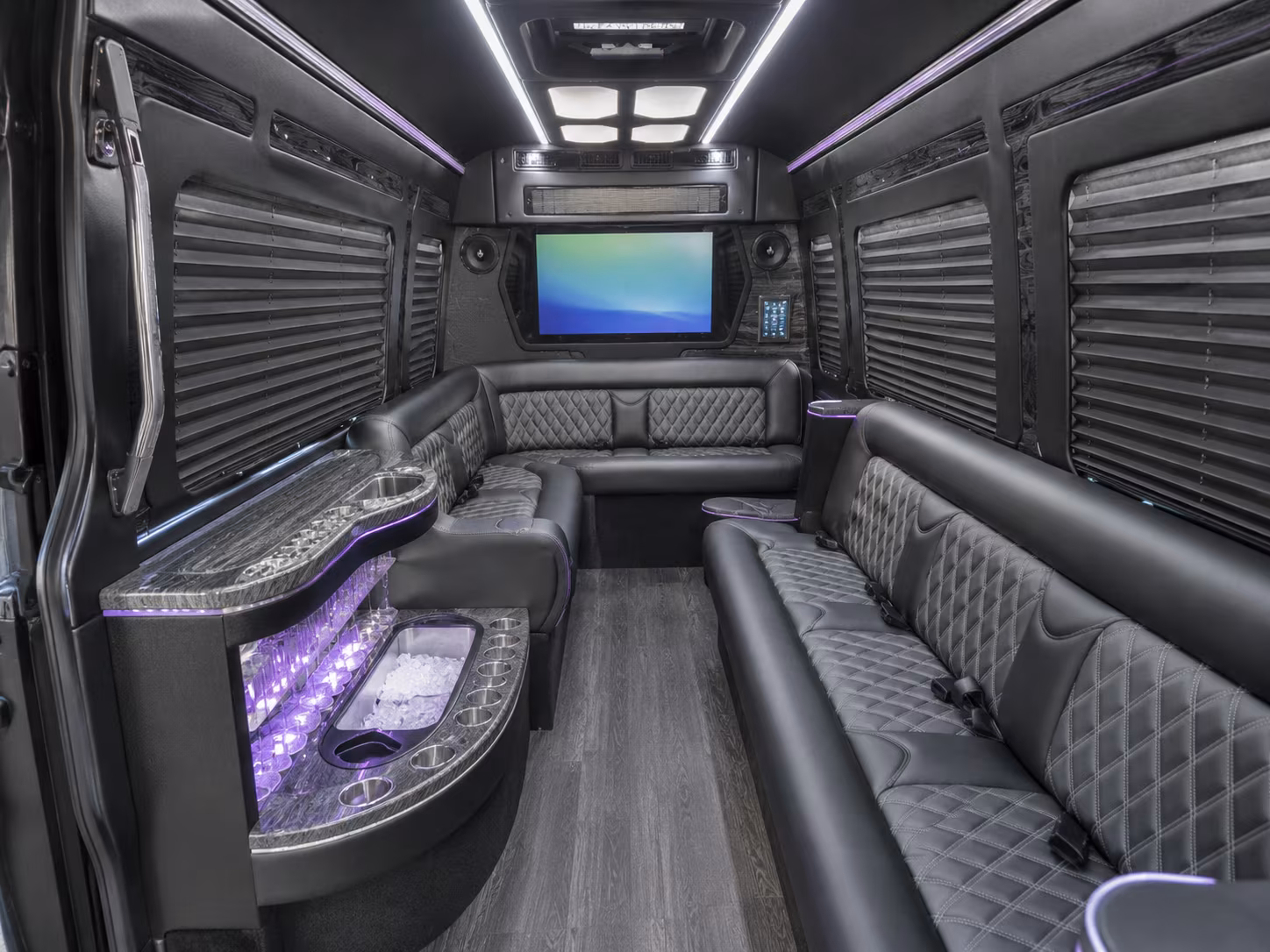 blue springs sprinter limousine inside