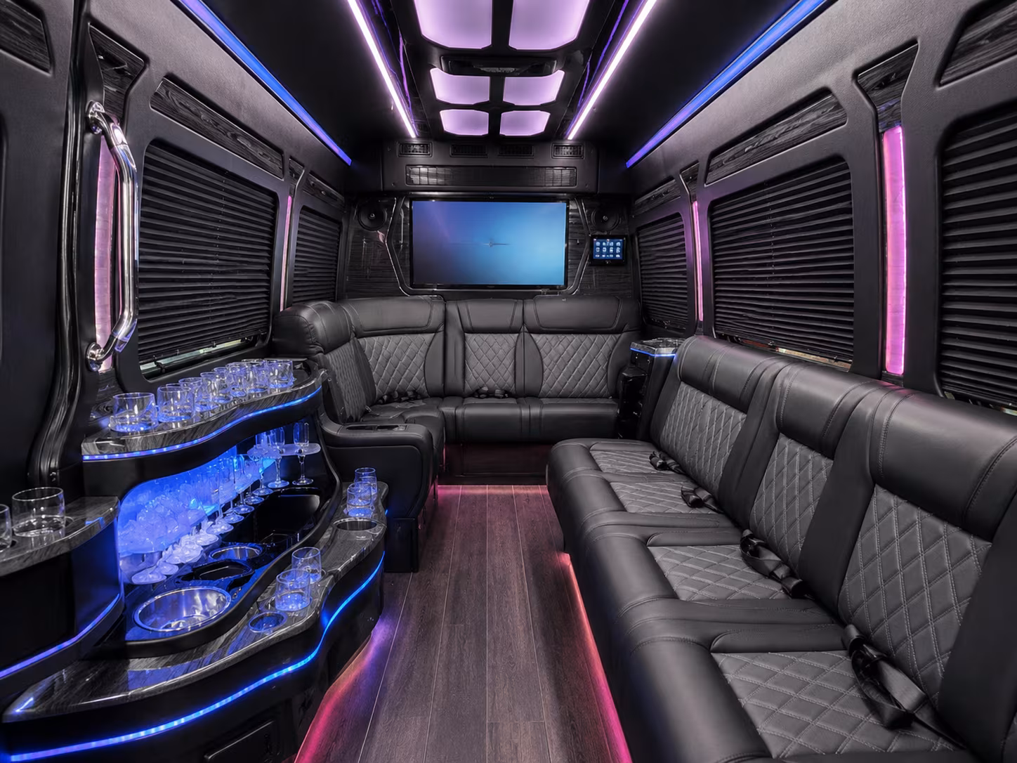 blue springs sprinter limousine interior